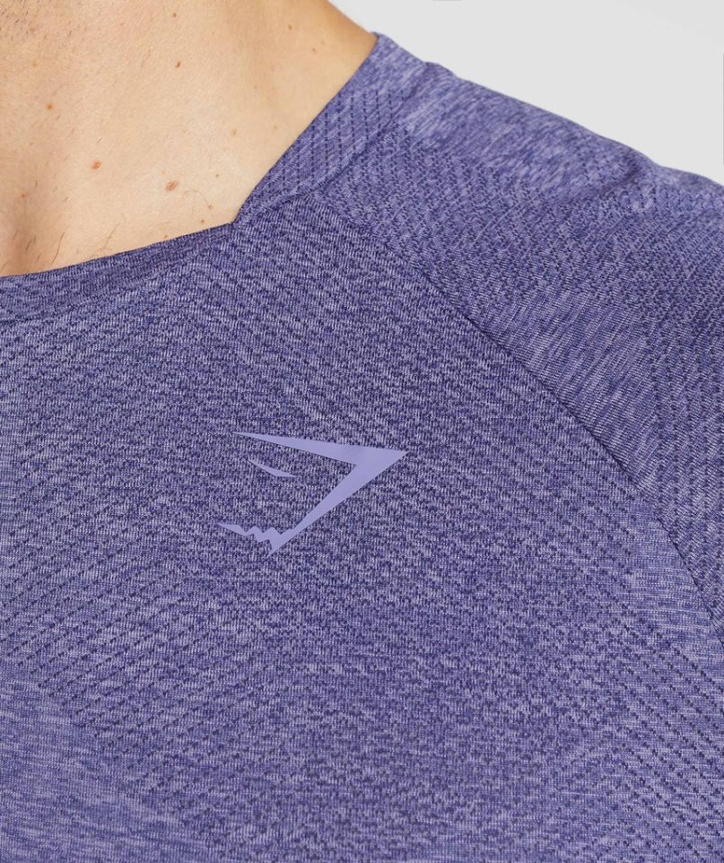 Men's Gymshark Apex Long Sleeve T-Shirts Purple | NZ 3SLFUR